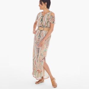 Chico’s Paisley Sienna Maxi Dress Boho Beachy